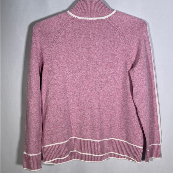 J. JILL WOMENS PINK WHITE TRIM SWEATER SMALL PETITE - Picture 5 of 5